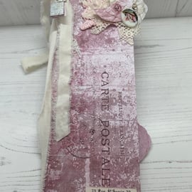 Tall and Skinny Pink Vintage Style Journal PB11