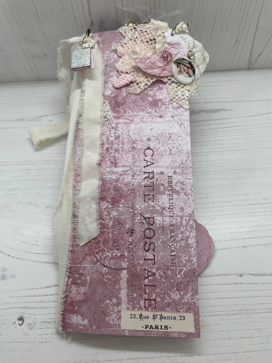 Tall and Skinny Pink Vintage Style Journal PB11