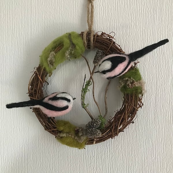 Spring time bird wreath 