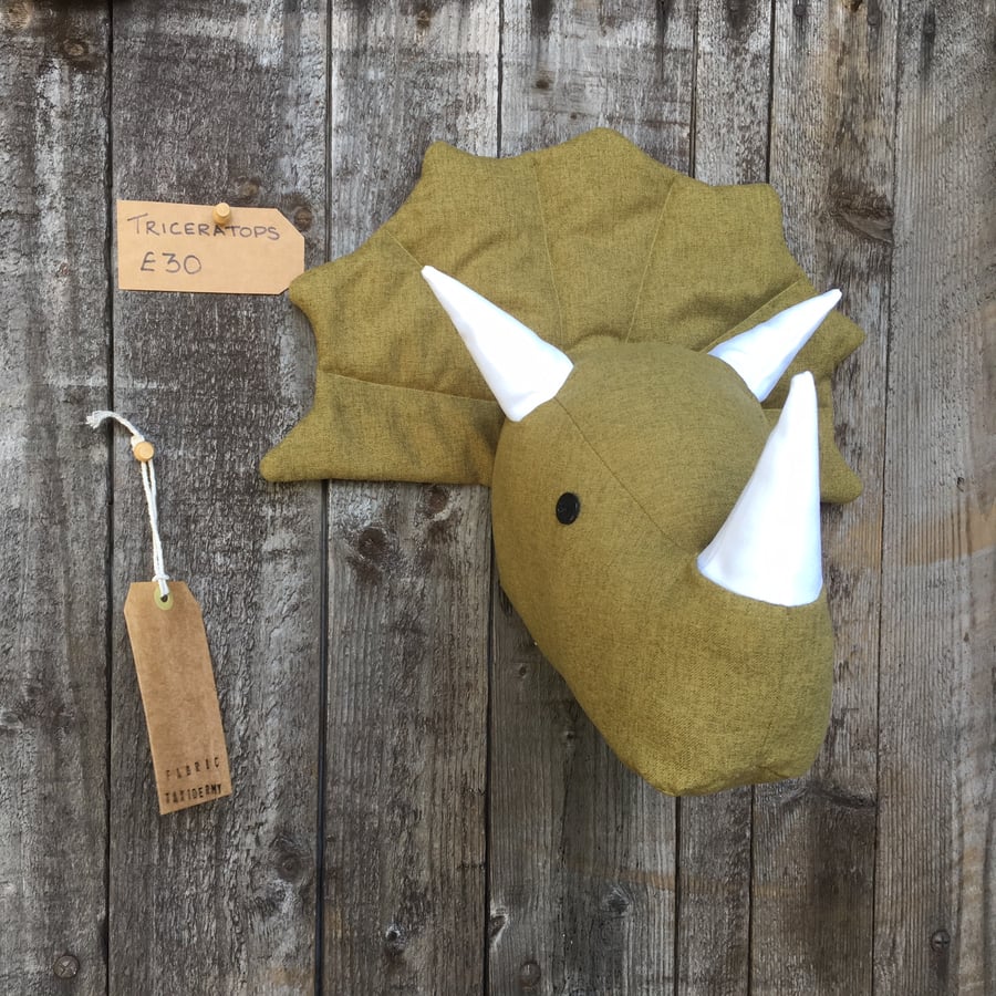 Wall mounted Triceratops head