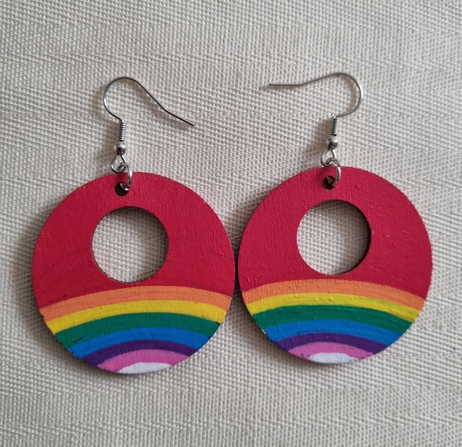 Rainbow Dangle Earrings