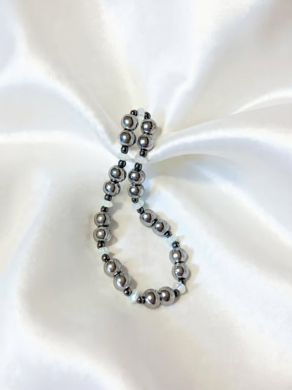 Hematite Bracelet with Ethiopian Opal 