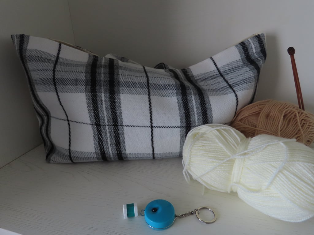 Handmade Knitting Bag - Craft Tote - Craft Storage