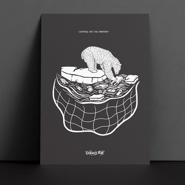Polar bear: into the unknown A5 print & envelope