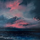 Candy Floss Sky - Frame Original Oil Painting 