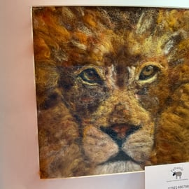 Lion Wool Painting 