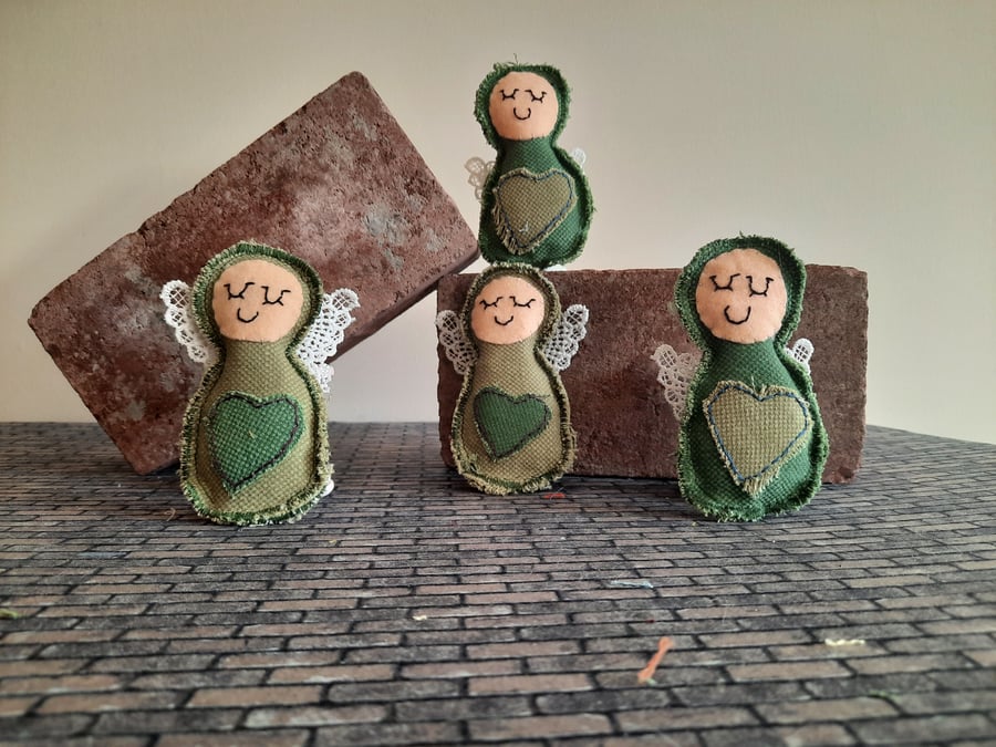 Angel  Lavender Bags - Heart Embellishment