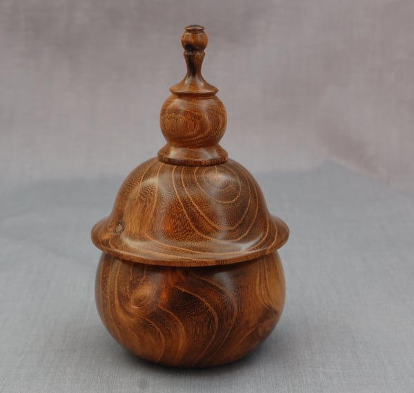 Lidded Box in Laburnum