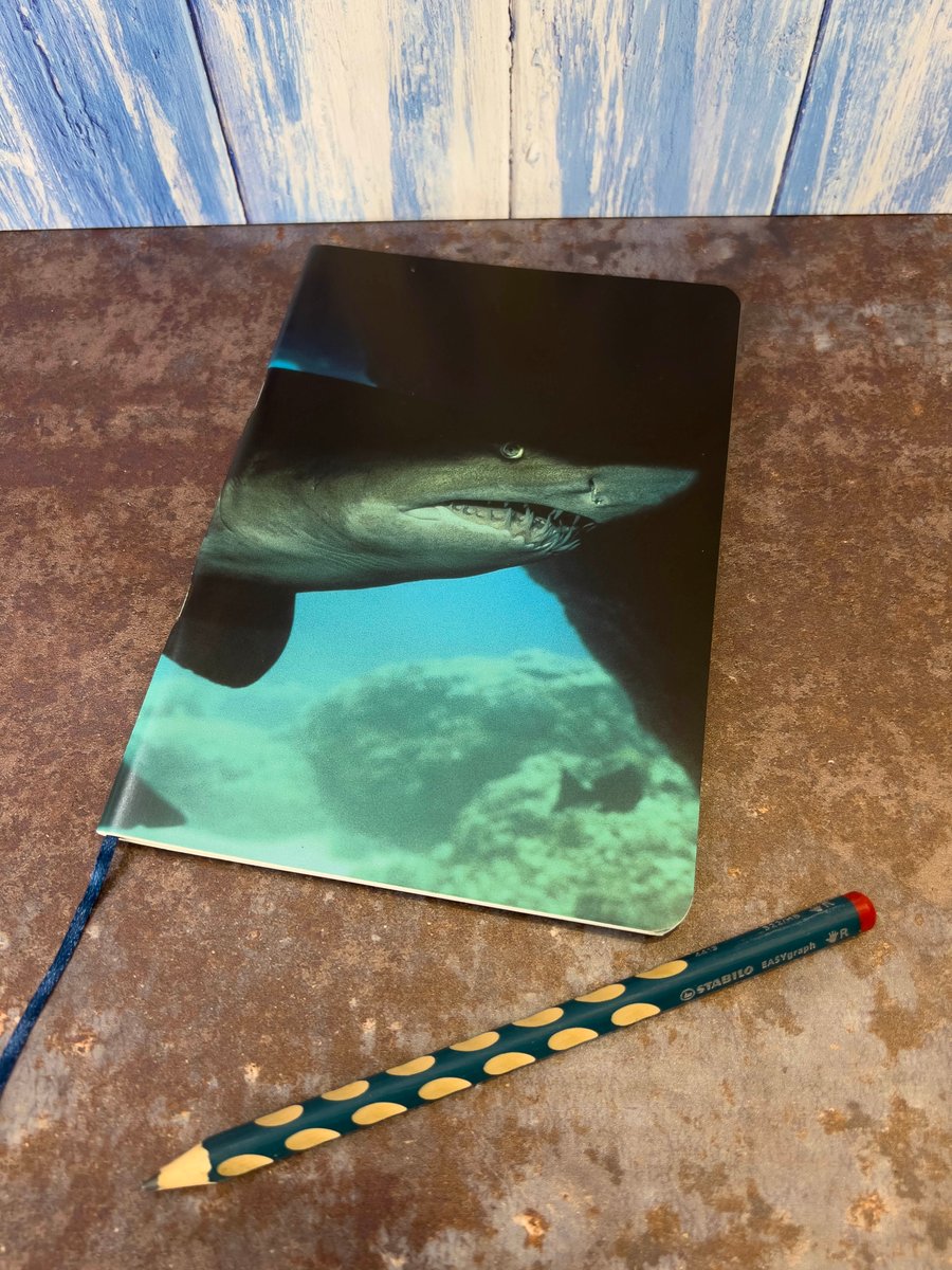 Notebook, Marine themed, A5 (ish), made from up-cycled and recycled materials.
