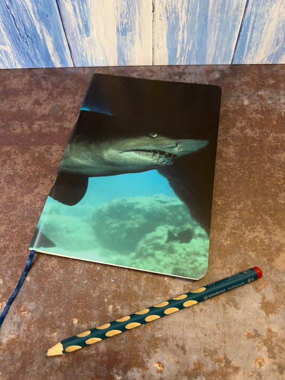 Notebook, Marine themed, A5 (ish), made from up-cycled and recycled materials.