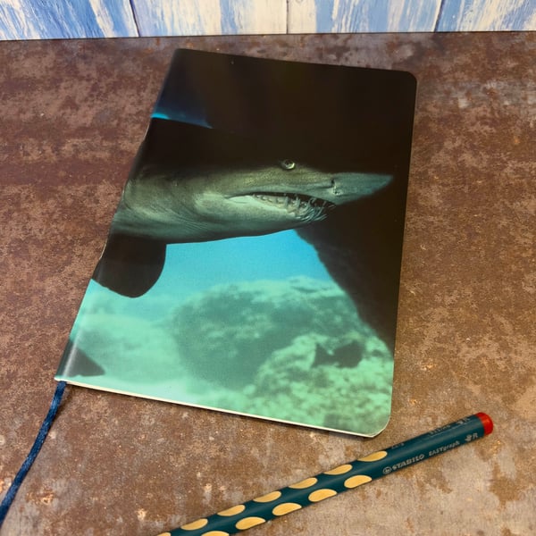 Notebook, Marine themed, A5 (ish), made from up-cycled and recycled materials.