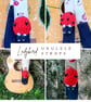 Ladybird ukulele strap, ladybug uke strap 1.5 inch width