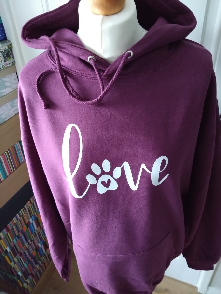 Pet Love Plum Hoodie