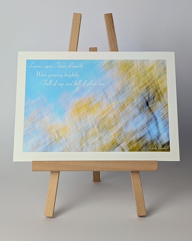 Impressionist Tree Photography Print With Emily Bronte Quote