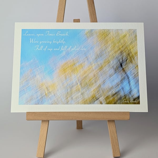 Impressionist Tree Photography Print With Emily Bronte Quote