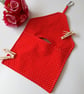 Red and white polkadot clip on peg bag free UK delivery 