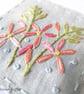 HAND EMBROIDERED FLORAL GREETINGS CARD - Image 2
