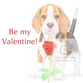 Betty the Beagle - Valentine Card