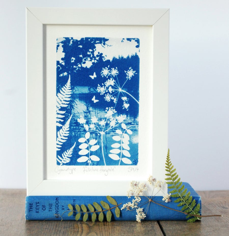 'Folkloric fairytale' Original Cyanotype