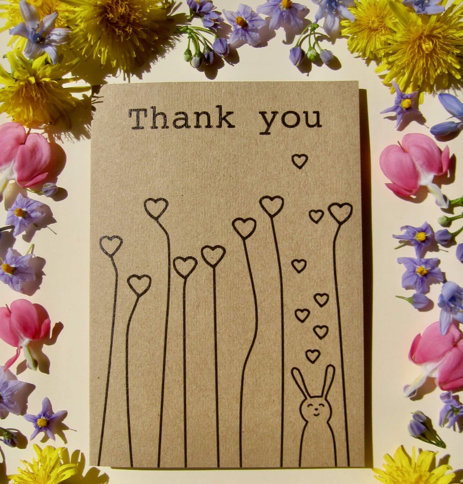 Thank you Bunny greetings card