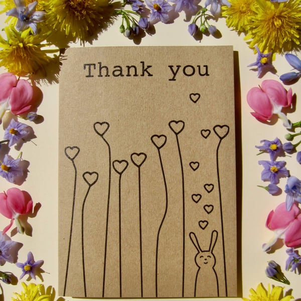 Thank you Bunny greetings card