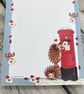 Notepad - A6 Recycled Paper Notepad - Hedgehog Sending Love - Image 5