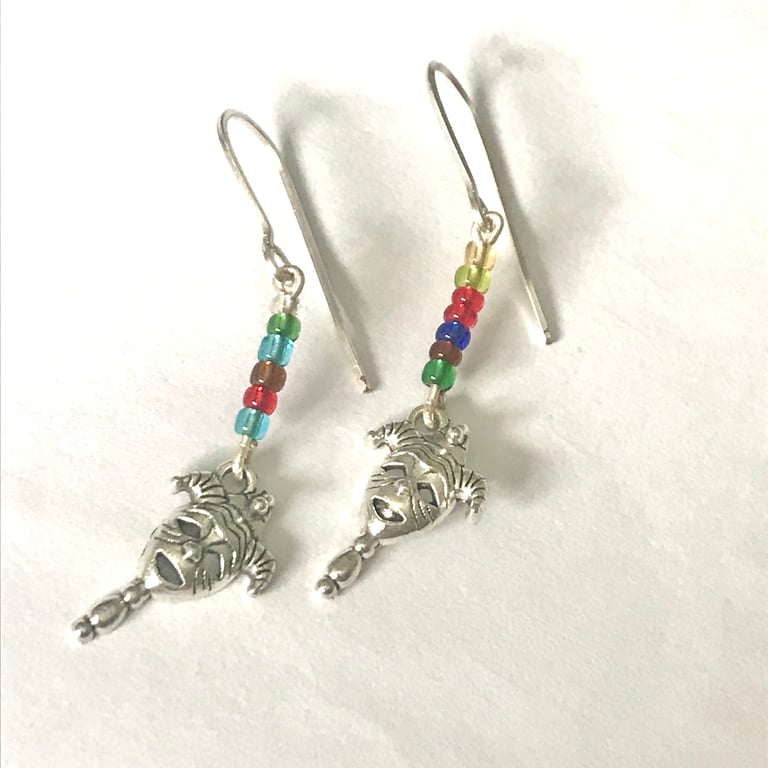 Earrings- Harlequins - Boho style, Dangle, Freepost