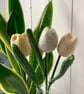 Pastel tulip bouquet, 3 crochet tulip mini bouquet, everlasting flowers - Image 10