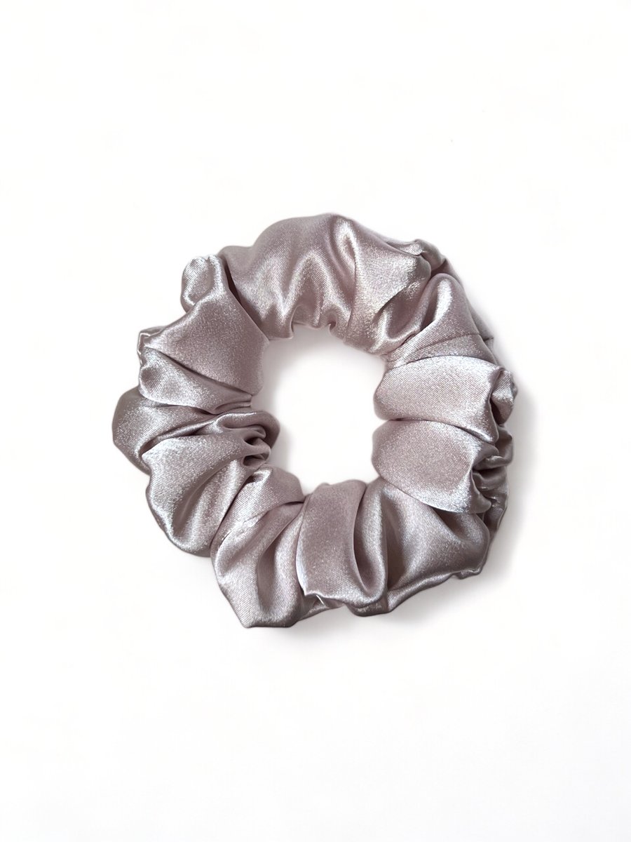 Blush Pink Satin Scrunchie - Large