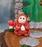 Sale Tiny Garden Gnome 'Polly' with jewel OOAK Sculpt Ann Galvin - Image 5