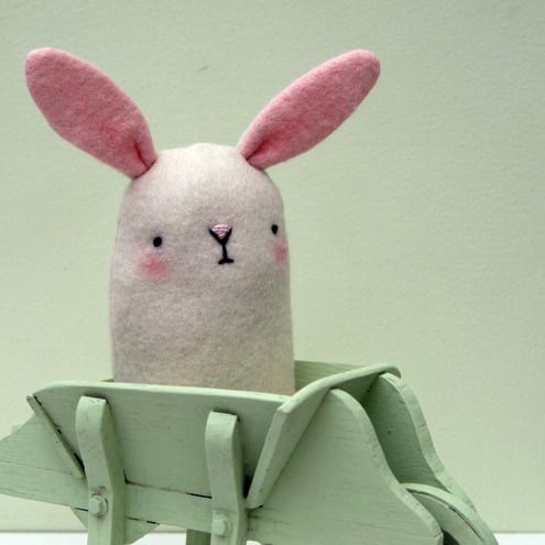 Cute wool Felt Easter Bunny 