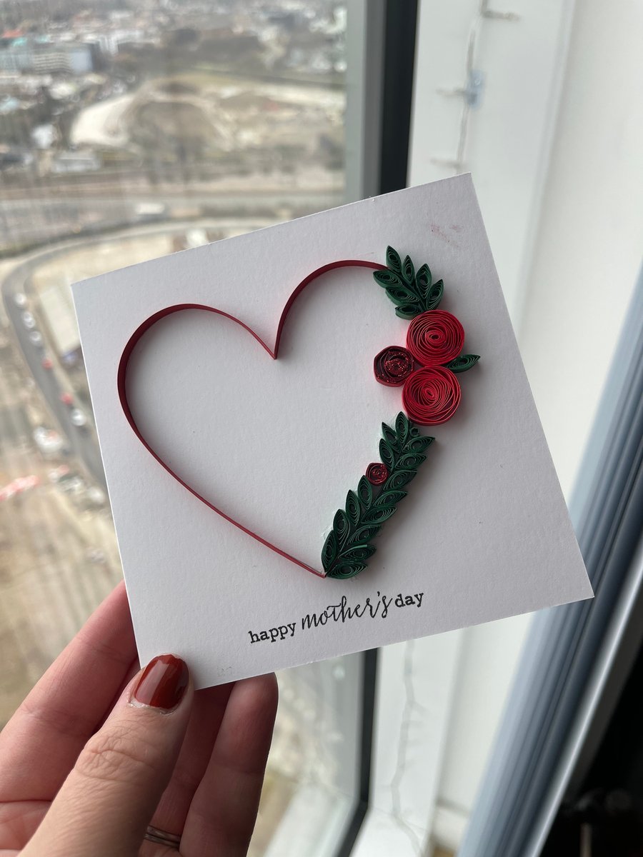 Handmade Quilling Mother’s Day card including... Folksy