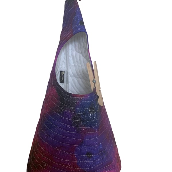 Peg Bag - Purple splash 