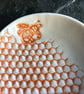 Porcelain bowl, dipping honeycomb and bee orange white The Porcelain Menagerie - Image 2