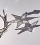 Unique Patchwork stained glass star decoration in clear - Image 2