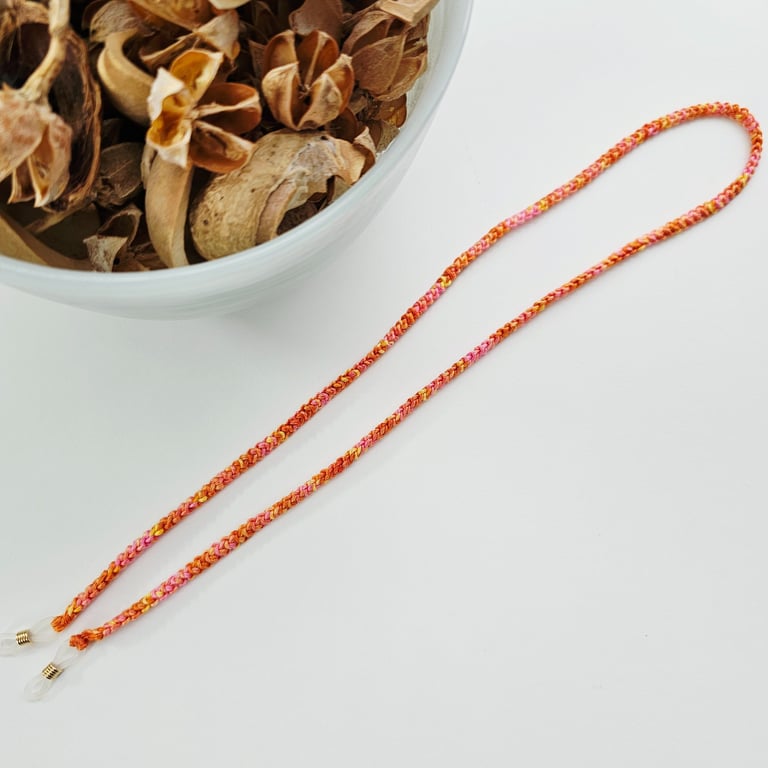 Crochet Glasses Cord, Fruit-salad Cotton Eyewear Strap