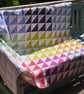 Rainbow, triangle quilt - Image 1