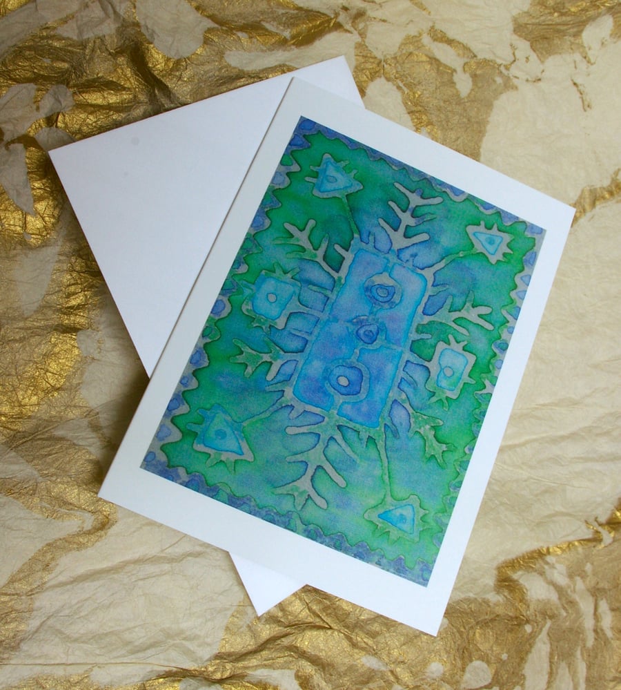 'Into the Blue Green' Card