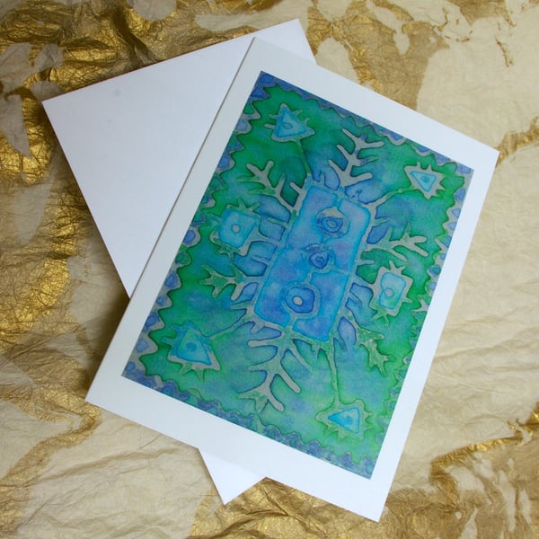 'Into the Blue Green' Card