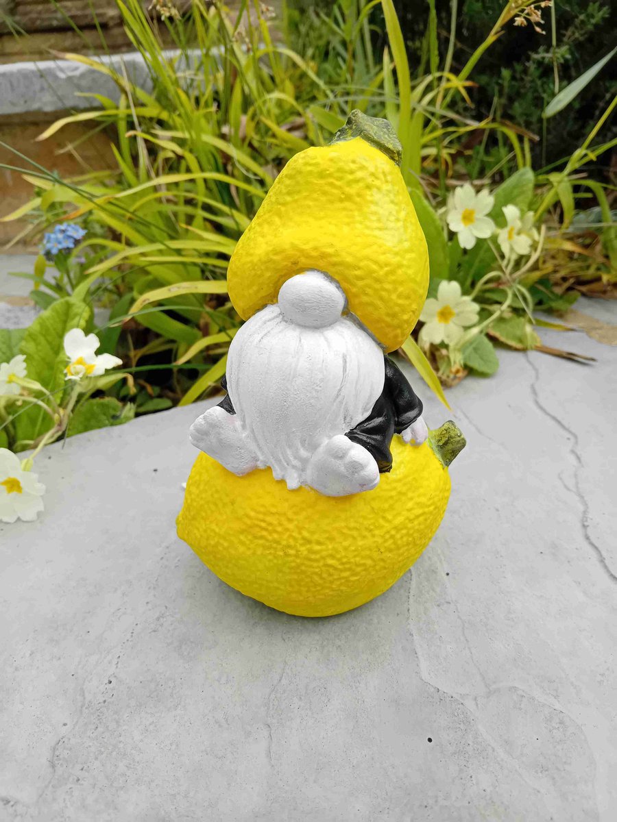 Gnome On A Lemon ornament 