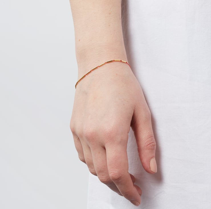 Silk thread cheap bracelet with ring