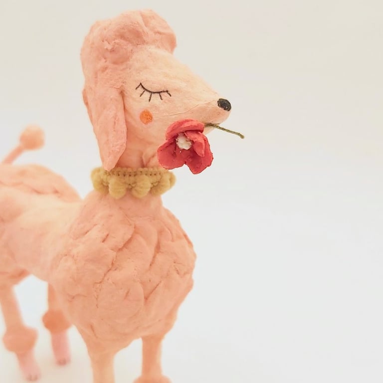Vintage Style Spun Cotton Poodle