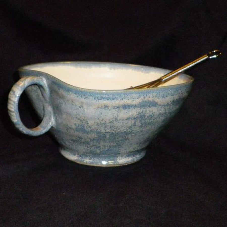 Batter mixing bowl with a whisk