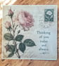 Vintage Botanical Greeting Card. Handmade Parchment Paper Card.  - Image 4
