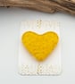 Yellow Fused Glass Heart - Image 4