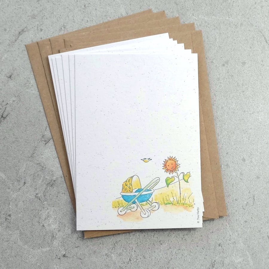 Postcards (pack of 6) Baby Boy World  Eco friendly