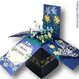 3D Box Flower Card