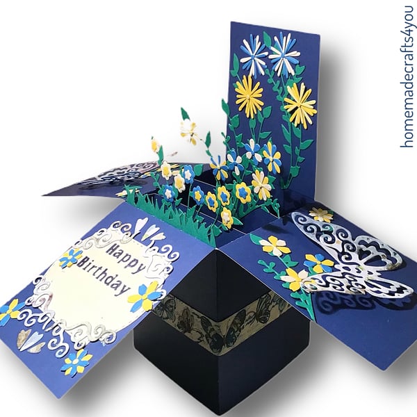 3D Box Flower Card