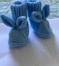 Baby blue bootees  - 3 - 6 months - Image 1