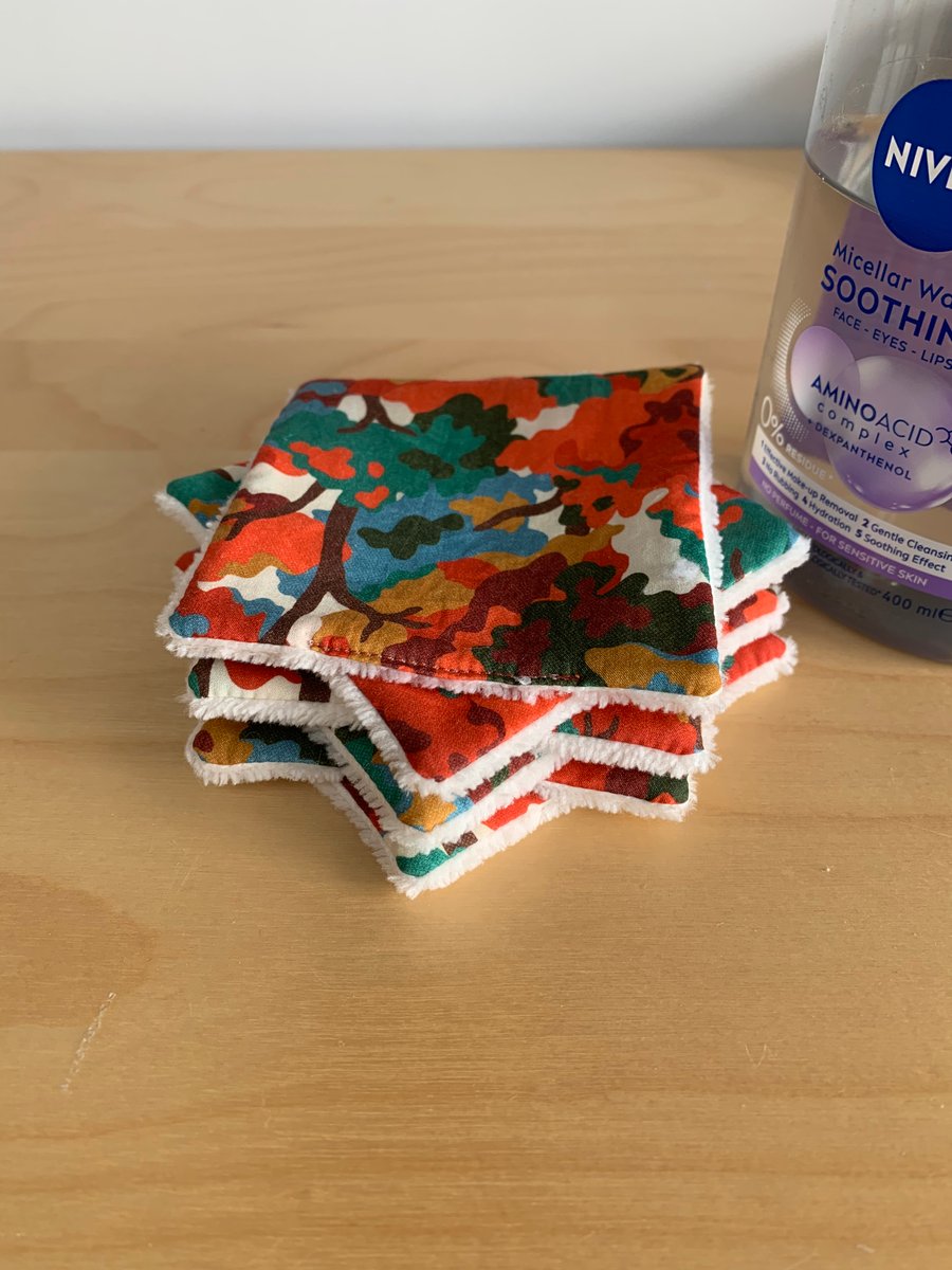 Liberty Tana Lawn Fabric Reusable Makeup Remover Wipes